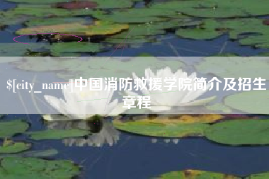 盱眙中国消防救援学院简介及招生章程