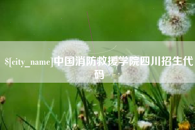 盱眙中国消防救援学院四川招生代码