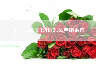 盱眙消防证怎么查询系统