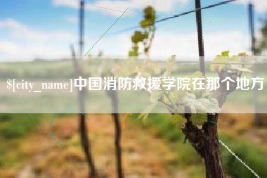 盱眙中国消防救援学院在那个地方