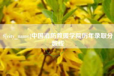 盱眙中国消防救援学院历年录取分数线