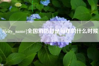 盱眙全国消防日是每年的什么时候