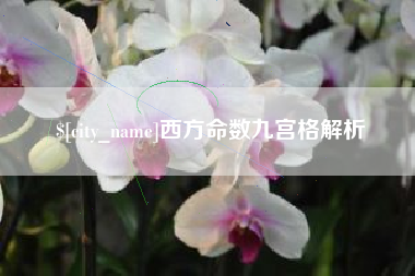 盱眙西方命数九宫格解析