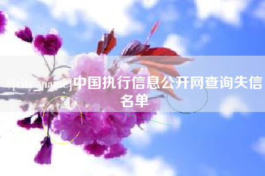 盱眙中国执行信息公开网查询失信名单