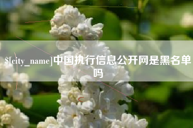 盱眙中国执行信息公开网是黑名单吗