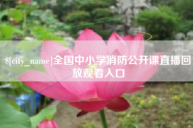 盱眙全国中小学消防公开课直播回放观看入口