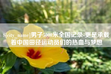 盱眙男子5000米全国记录-更是承载着中国田径运动员们的热血与梦想