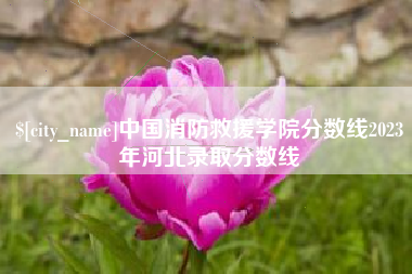 盱眙中国消防救援学院分数线2023年河北录取分数线
