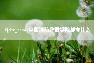盱眙中国消防救援学院都考什么