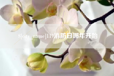 盱眙119消防日哪年开始
