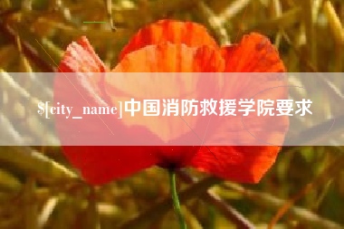 盱眙中国消防救援学院要求