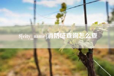 盱眙消防证查询怎么查