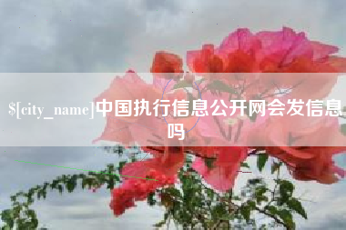 盱眙中国执行信息公开网会发信息吗
