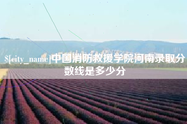 盱眙中国消防救援学院河南录取分数线是多少分