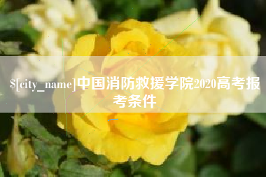 盱眙中国消防救援学院2020高考报考条件