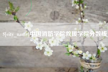盱眙中国消防学院救援学院分数线
